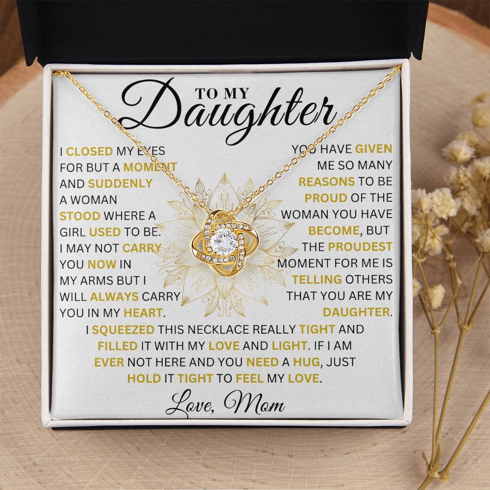 To My Daughter - Carry You In My Arms - Love Necklace