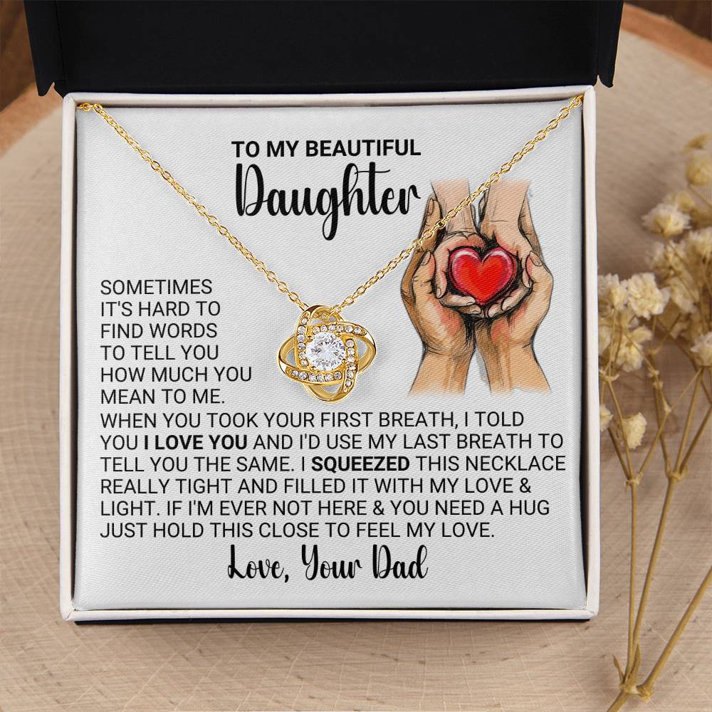 [ALMOST SOLD OUT] To My Daughter - Feel My Love - Love Necklace