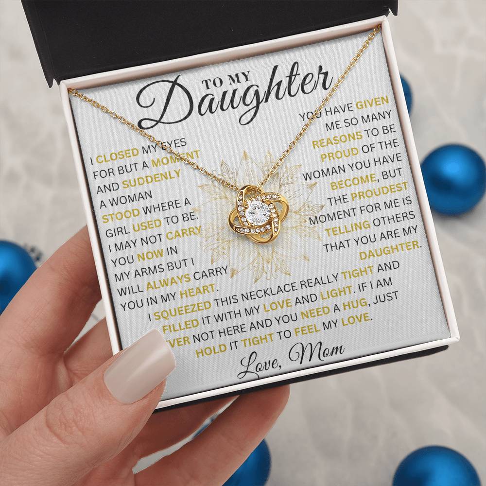 To My Daughter - Carry You In My Arms - Love Necklace