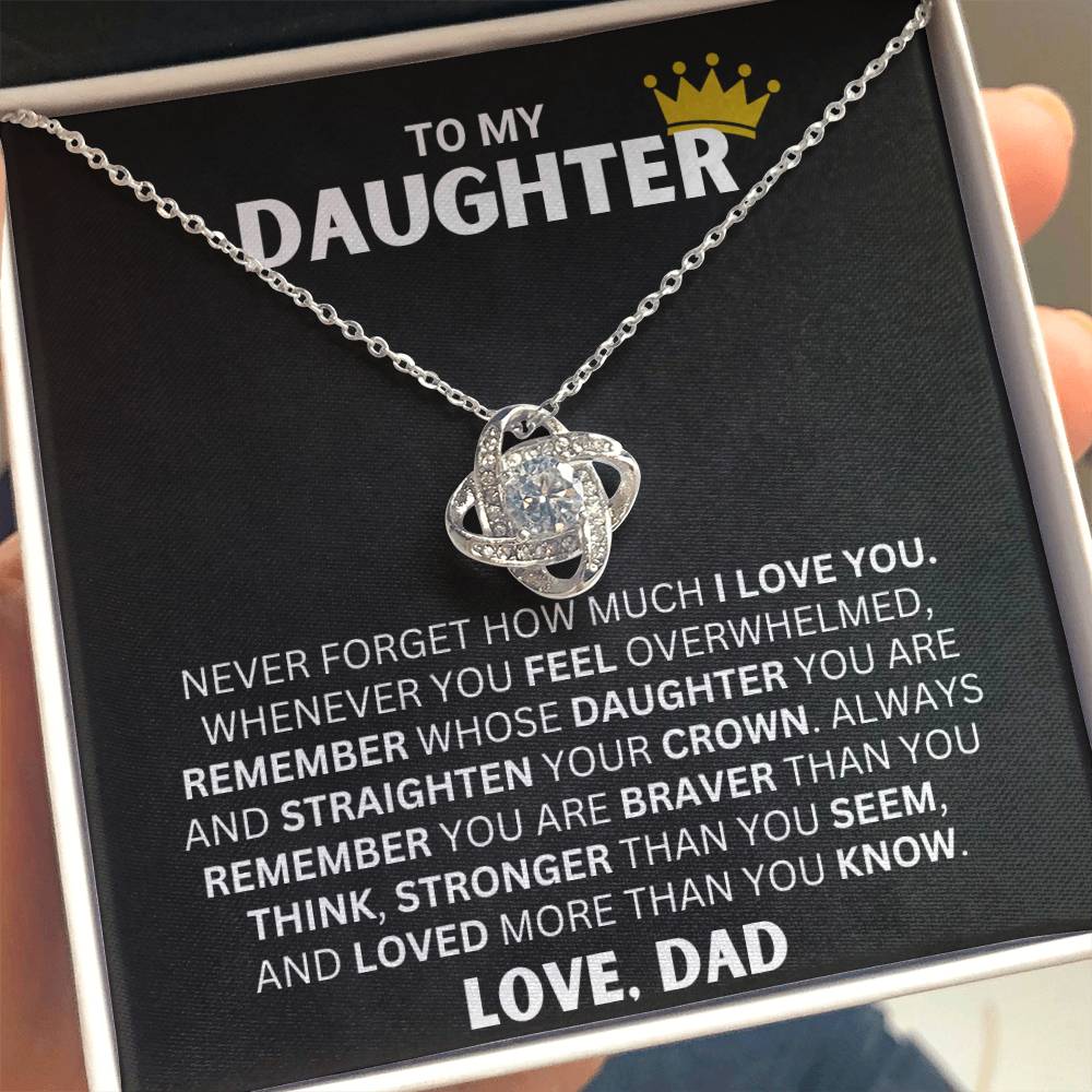 [ALMOST SOLD OUT] To My Daughter - Never Forget -  Love Necklace