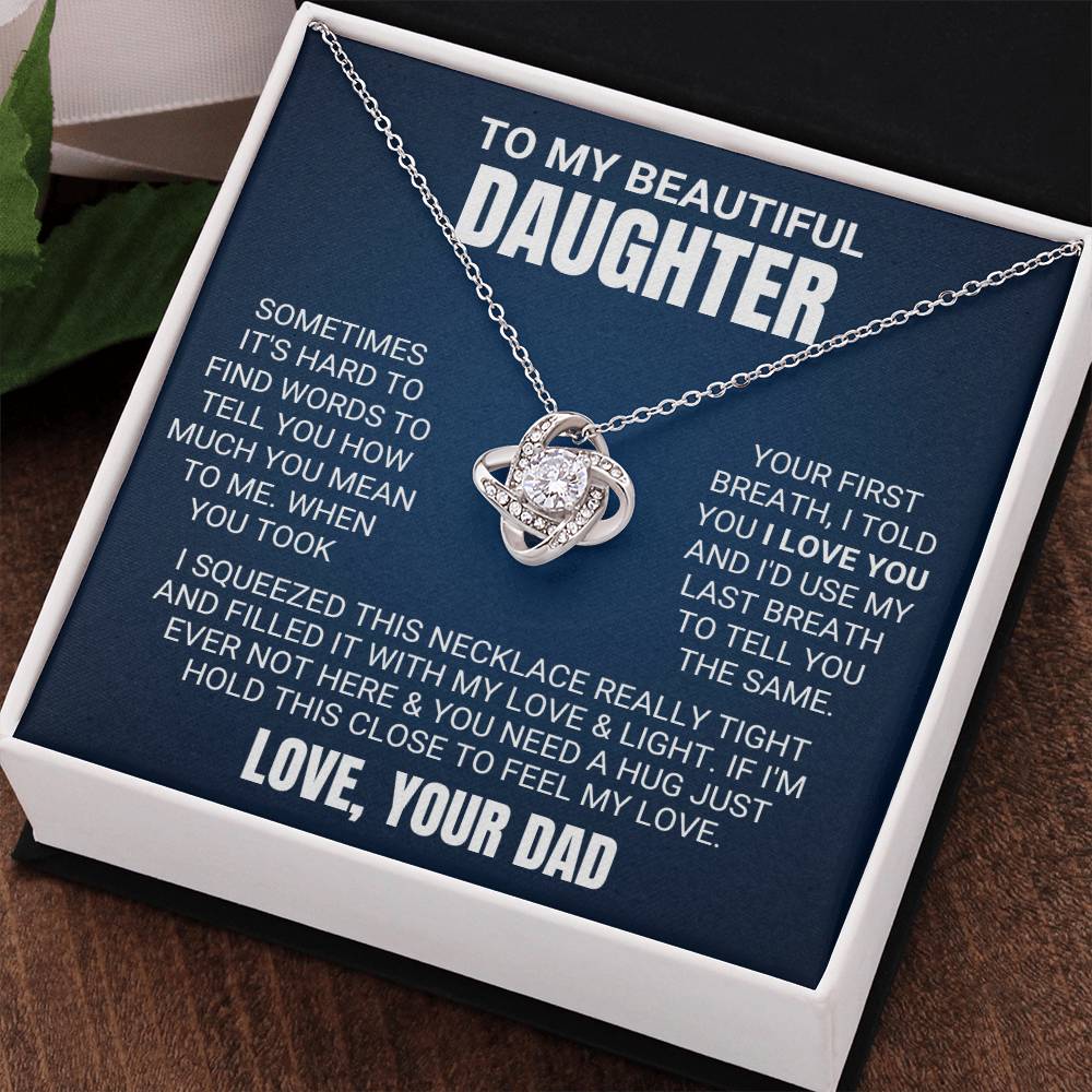 [ALMOST SOLD OUT] To My Daughter - Your First Breath - Love Necklace