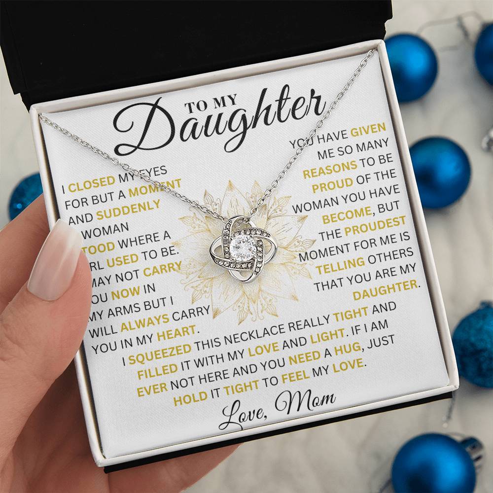 To My Daughter - Carry You In My Arms - Love Necklace