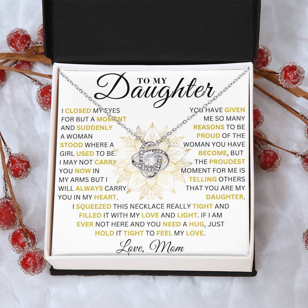 To My Daughter - Carry You In My Arms - Love Necklace