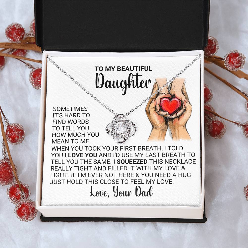 [ALMOST SOLD OUT] To My Daughter - Feel My Love - Love Necklace