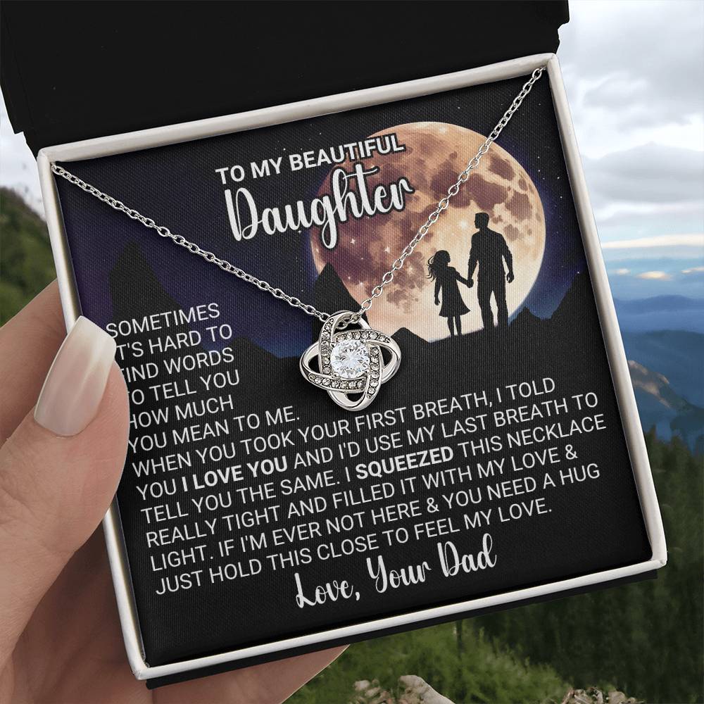 [ALMOST SOLD OUT] To My Daughter - Hold This Close - Love Necklace