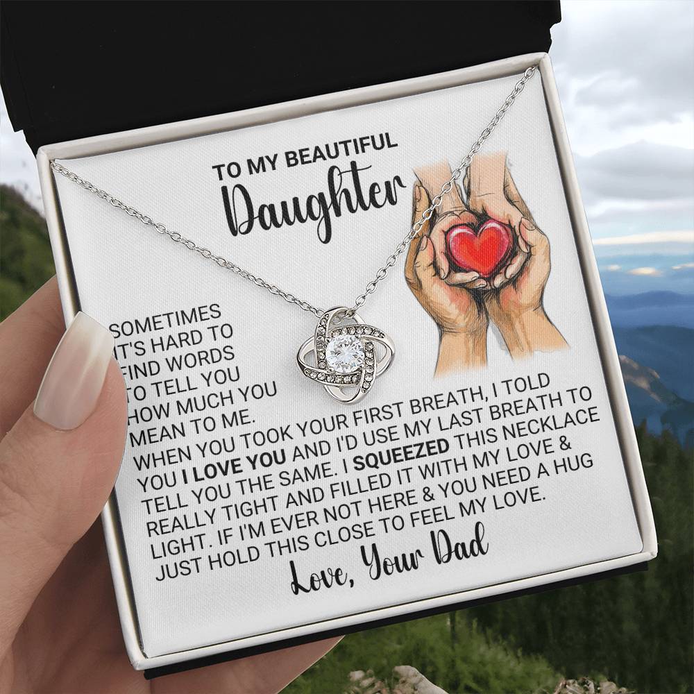 [ALMOST SOLD OUT] To My Daughter - Feel My Love - Love Necklace