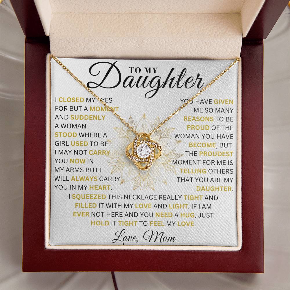 To My Daughter - Carry You In My Arms - Love Necklace