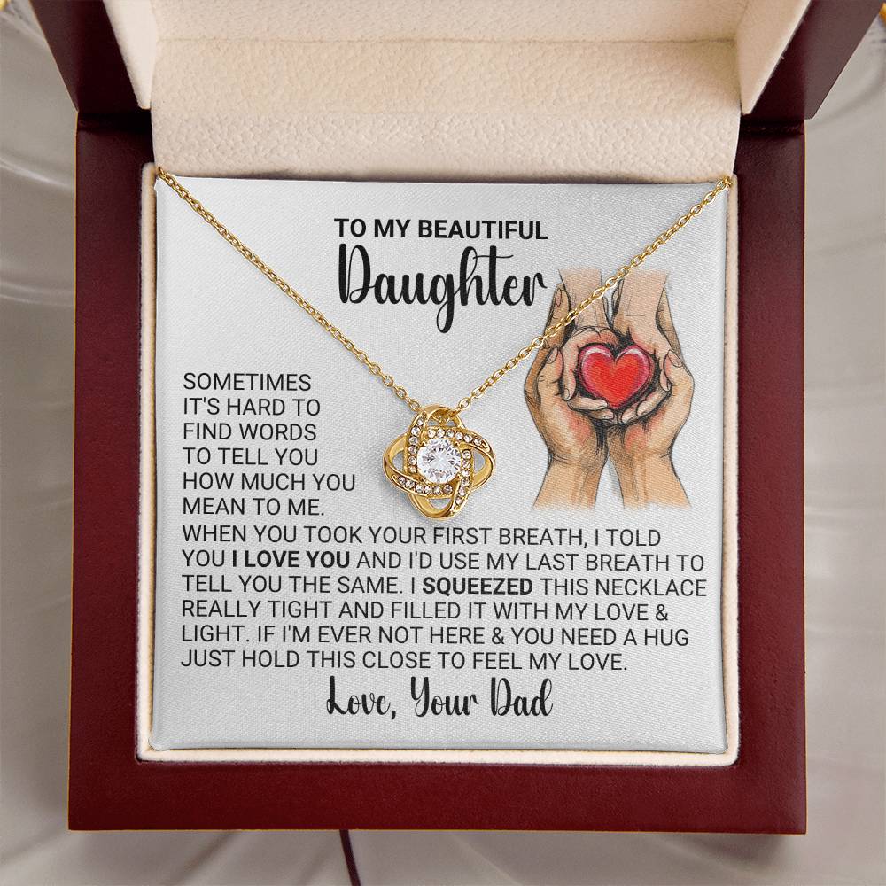 [ALMOST SOLD OUT] To My Daughter - Feel My Love - Love Necklace