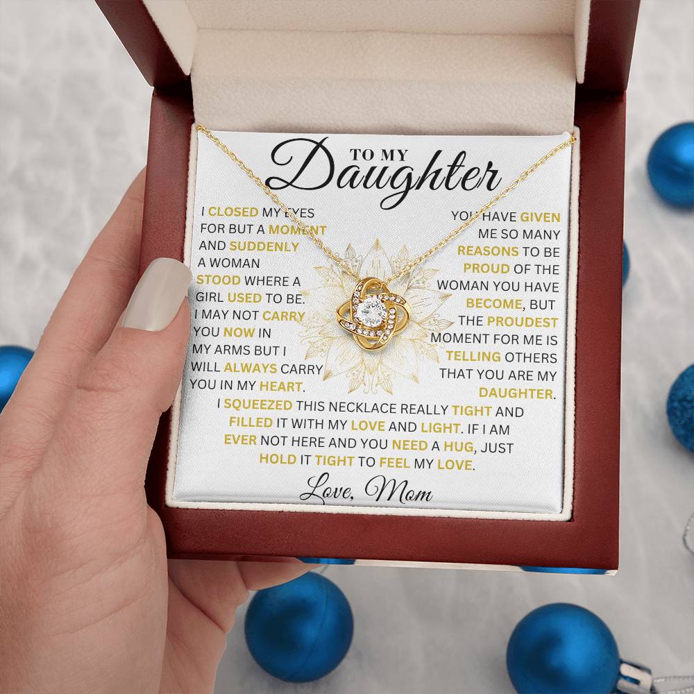 To My Daughter - Carry You In My Arms - Love Necklace