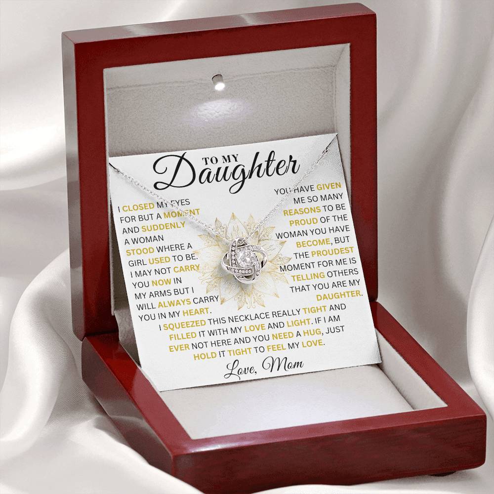 To My Daughter - Carry You In My Arms - Love Necklace