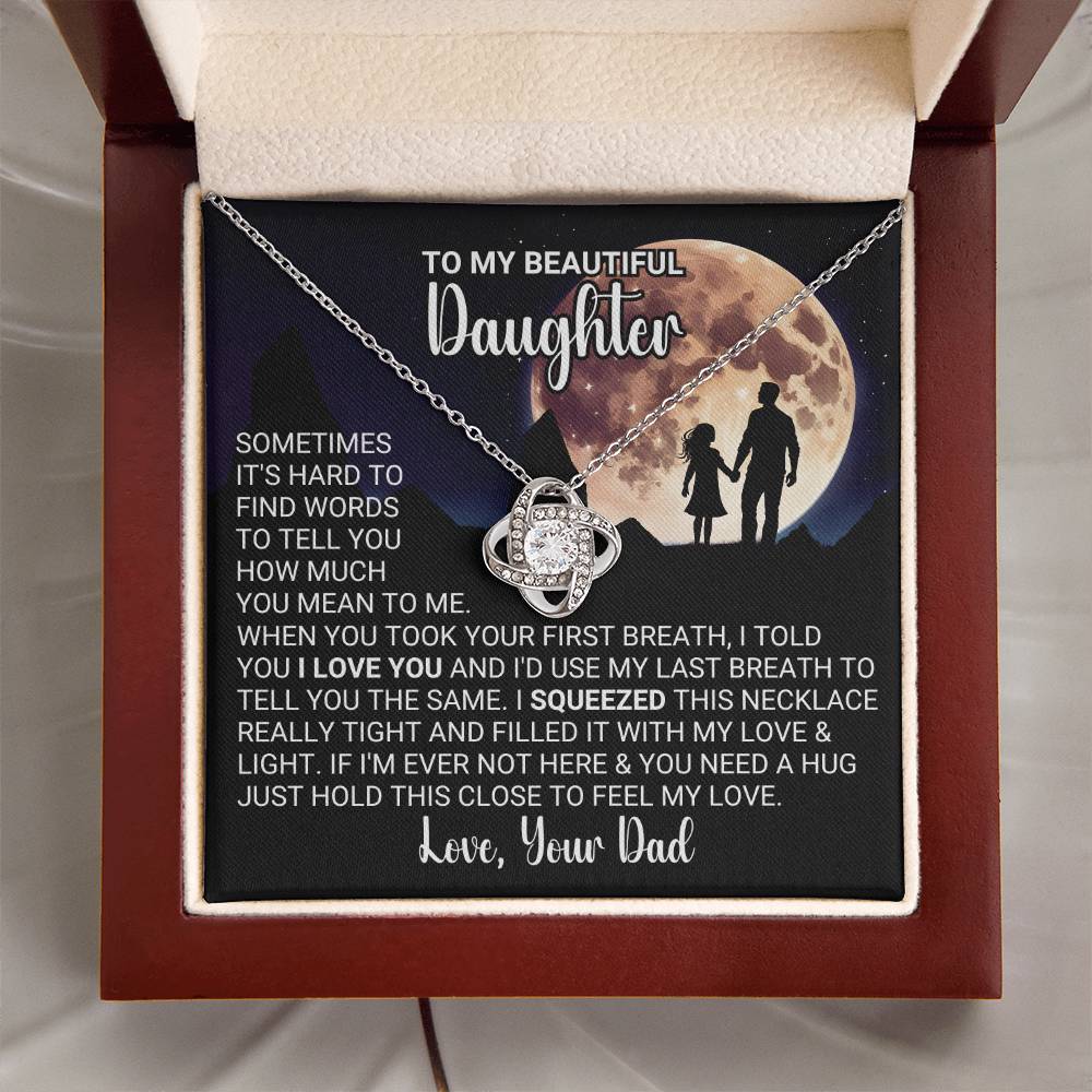 [ALMOST SOLD OUT] To My Daughter - Hold This Close - Love Necklace