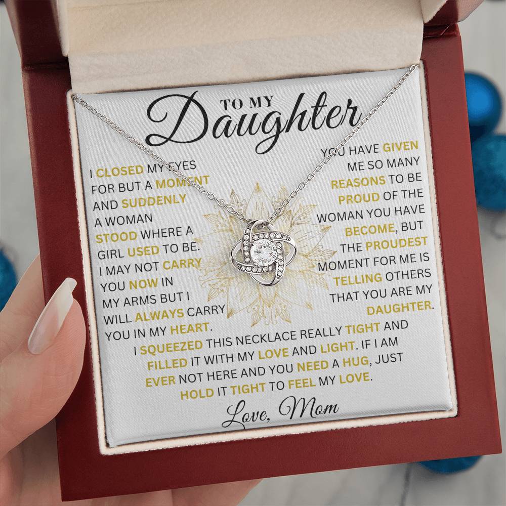 To My Daughter - Carry You In My Arms - Love Necklace