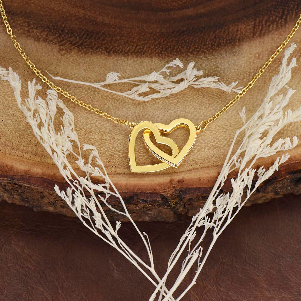 To My Daughter - Always Remember - Interlocking Hearts Necklace