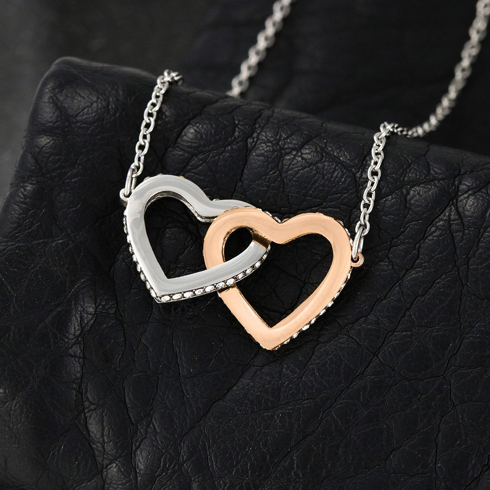 To My Daughter - Always Remember - Interlocking Hearts Necklace