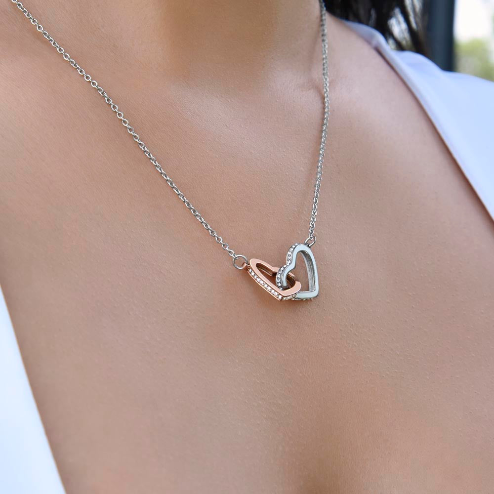 To My Beautiful Daughter - Love & Light - Interlocking Hearts Necklace