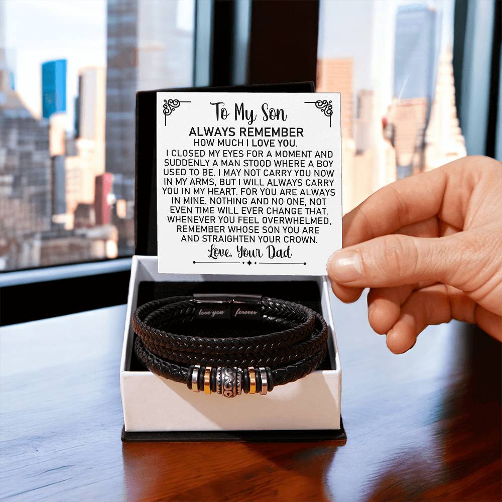 To My Son - Always Remember - Men's Bracelet