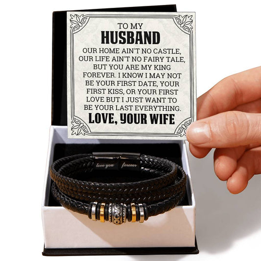 To My Husband - My King - Men's Bracelet