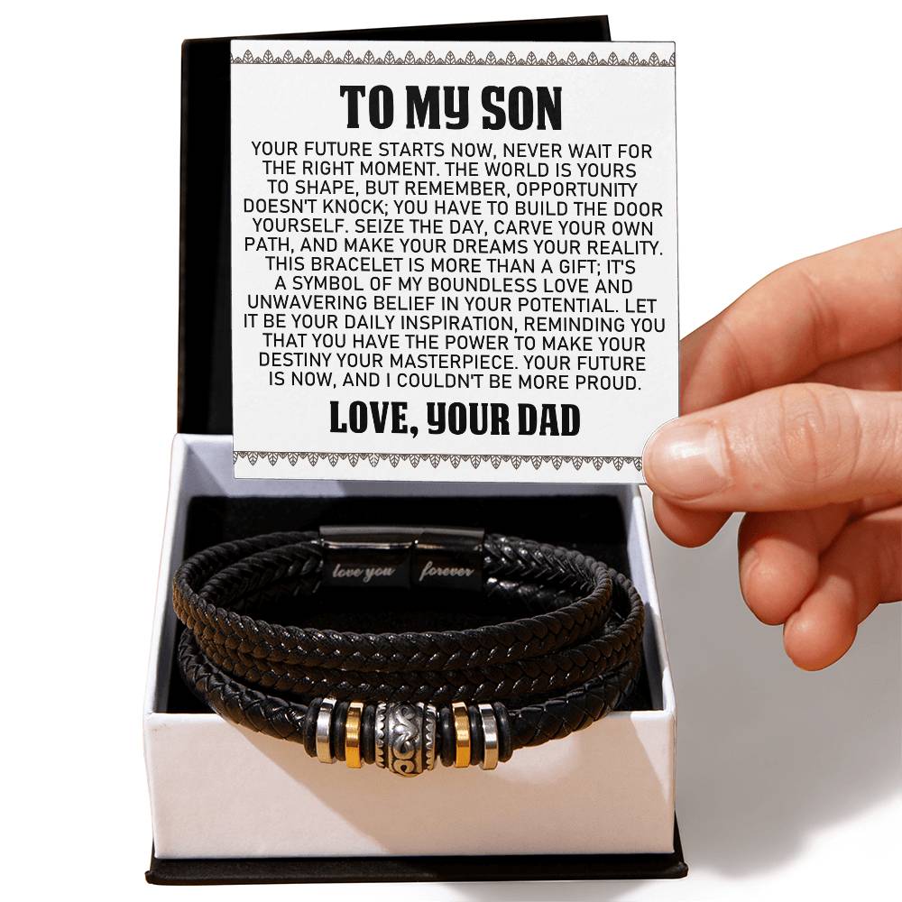 To My Son - Proud - Men's Bracelet