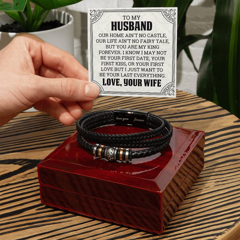 To My Husband - My King - Men's Bracelet