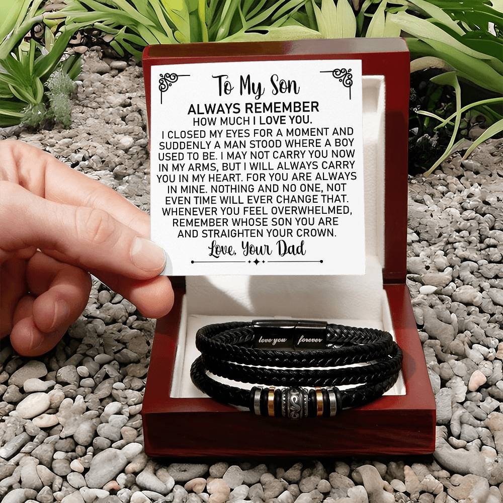 To My Son - Always Remember - Men's Bracelet