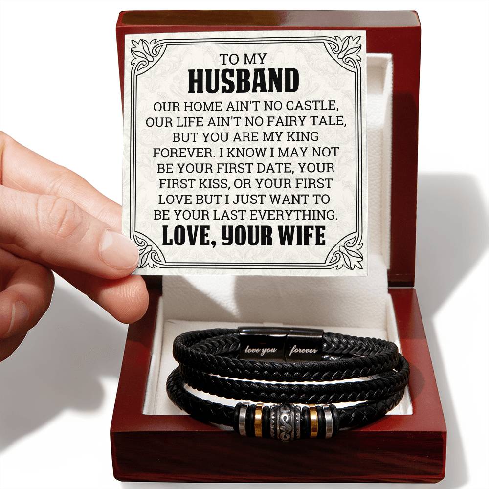 To My Husband - My King - Men's Bracelet