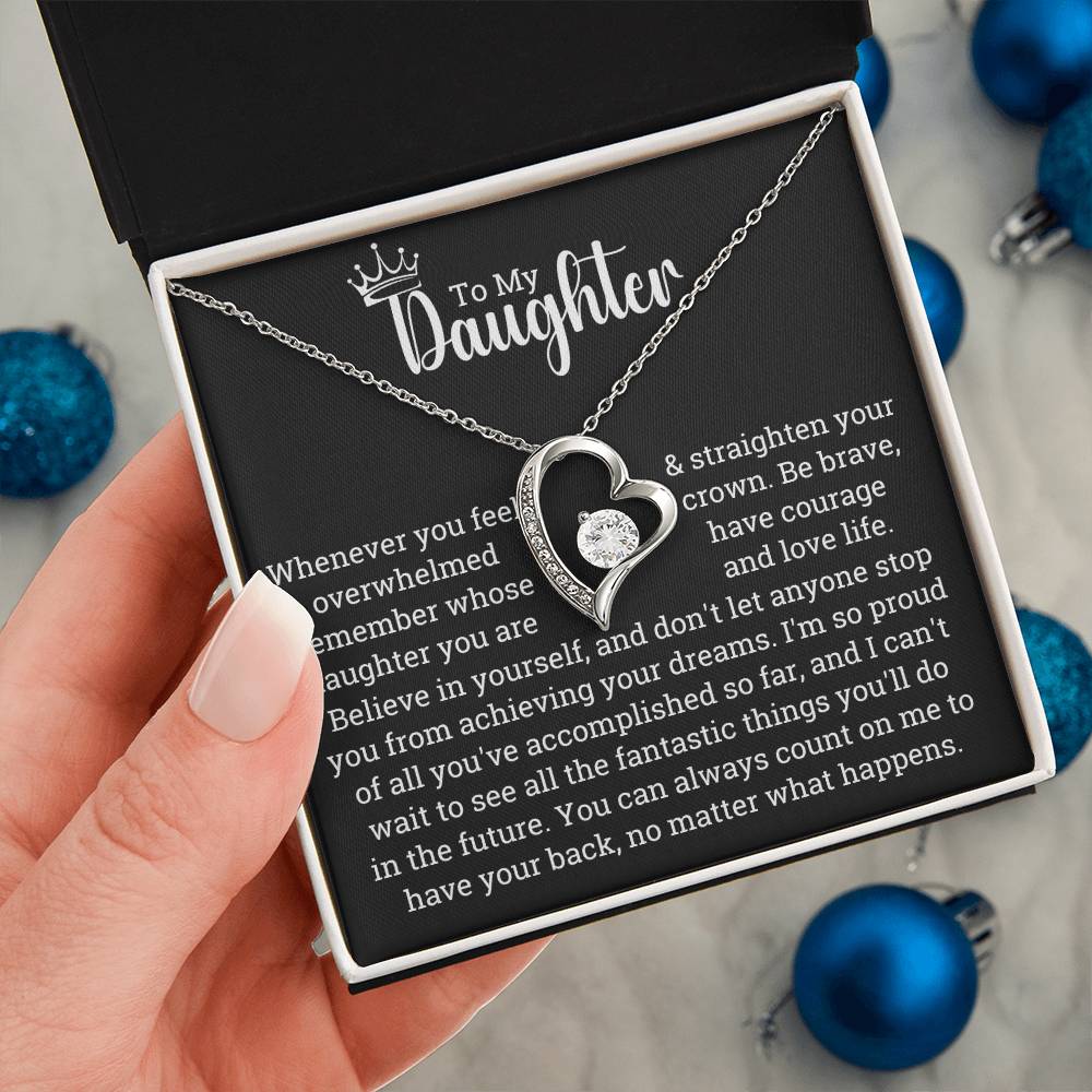 To My Daughter - Believe In Yourself - Forever Love Necklace