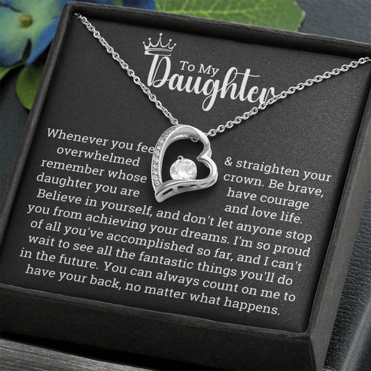 To My Daughter - Believe In Yourself - Forever Love Necklace